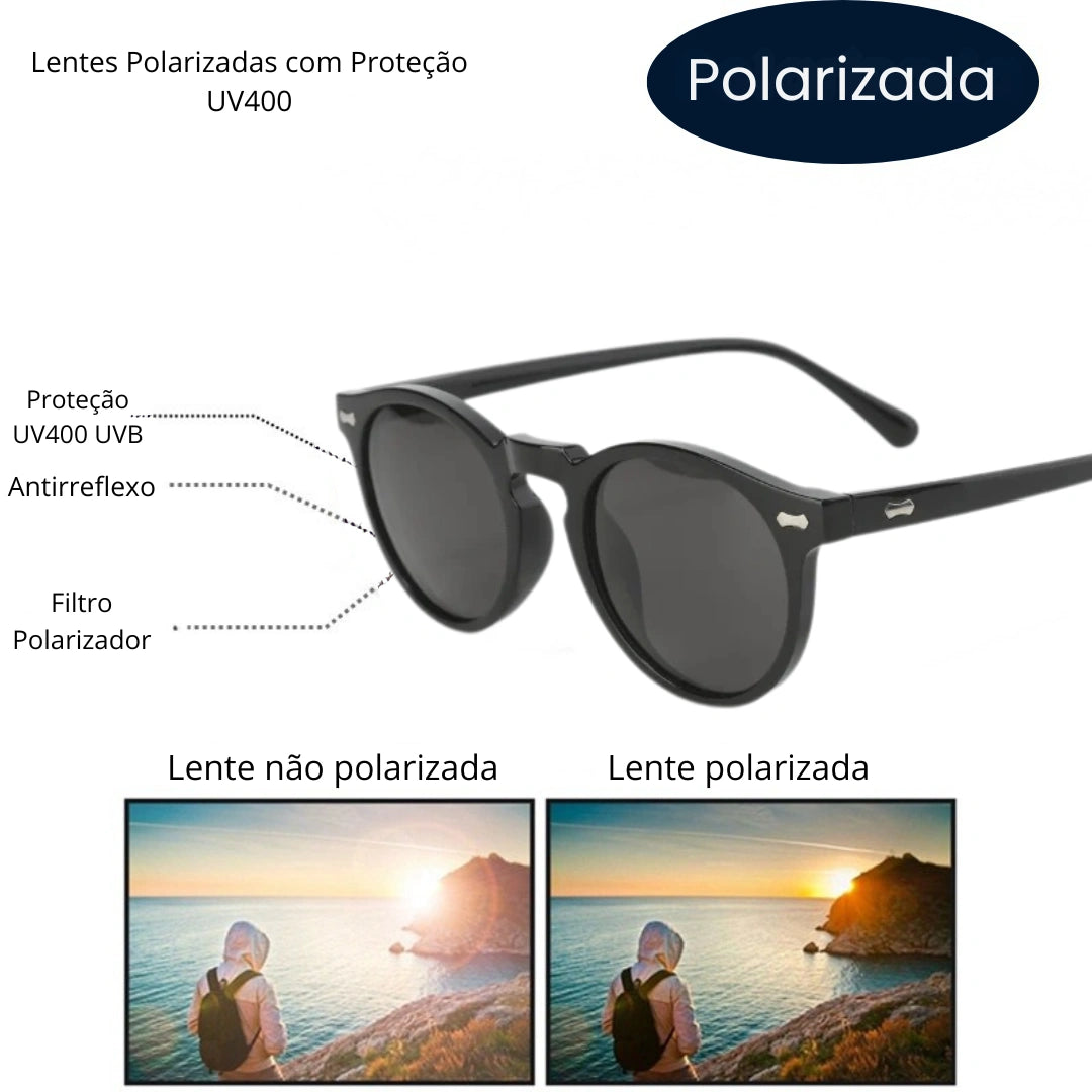 Óculos Masculino Old Money Preto